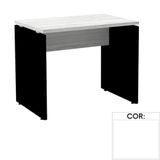 Mesa De Escritório Pé Painel Pe25 Em Mdp 90 X 60 Cm Branca Com Base Branca