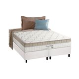 Cama Box Queen: Colchão Molas Ensacadas Anjos Masterpocket King Best + Base White(158x198)