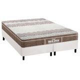 Cama Box Queen: Colchão Anatômico Probel D33/ep Guarda Costas Próintense Plus + Base White(158x198)