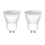 Kit 2 Lampada Led Mini Dicroica Mr11 Gu10 3w Branco Quente