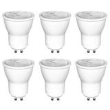 Kit 6 Lampada Led Mr11 Dicroica Mini Gu10 3w Branco Quente