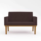 Namoradeira Base Reforçada Sofá Confortável ? Balaqui Decor Cor:marrom
