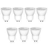 Kit 7 Lampada Dicroica Mr11 Gu10 Led Mini 3w Branco Quente