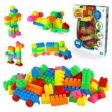 Super Blocos Brinquedo Montar Criativo Educativo 84 Pçs
