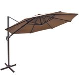 Ombrelone Lateral San Martin Rivatti 350 Cm Em Alumínio Com Base Em Cruz Capa Poliéster Fendi