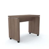 Mesa Aparador 90 X 50 Cm Pé Painel Com Rodízio Pe50 Em Mdp Walnut