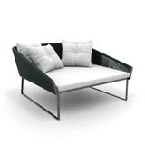 Chaise Quadrada Maldivas Verde Militar Branco