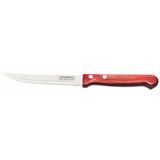 FACA PARA CHURRASCO FRUTAS 5 POLYWOOD VERMELHO LAMINA DE ACO INOX E CABO DE MADEIRA TRAMONTINA