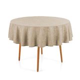 Toalha Mesa Redonda 4 Lugares Jacquard Dominic Marrom