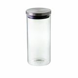 Porta Mantimentos Redondo Em Vidro Borossilicato Inox Mimo Style 1,3l