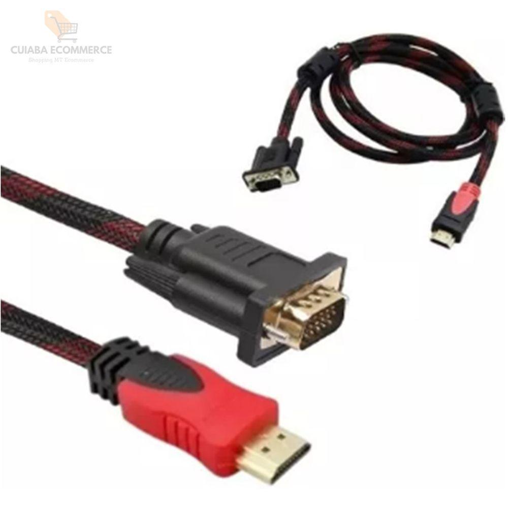 Cabo Hdmi Para Vga Macho 1.80 Mts Tv, Monitor E Pc Notbook - Carrefour