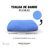 Toalha Banho Gigante Briza Banhão 0,80x1,50m Floral Azul