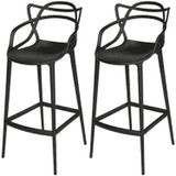 Kit - 2 X Banquetas Altas Masters Allegra - Preto