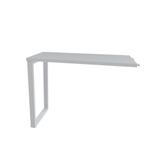 Mesa De Escritório Complemento Pé Tubular Pe25 Em Mdp 90 X 45 Cm Branca Com Base Branca