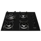 Cooktop Dako Supreme 4 Bocas Tripla Chama Preto Bivolt