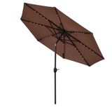 Ombrelone Central Aruba Rivatti 243 Cm Em Alumínio Com Iluminação Led Sem Base Capa Poliéster Fendi