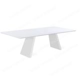 Mesa De Jantar Nirvana Livia 200 Cm Retangular Borda Arredondada Madeira Off White