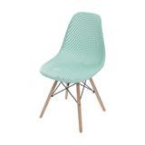 Cadeira Eames Dsw Colmeia Polipropileno Tiffany Base Madeira