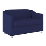 Namoradeira Elegante 2 Lugares Sala De Estar ? Balaqui Decor Cor:azul Marinho