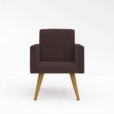 Cadeira Poltrona Para Escritório - Recepção Marrom Cor:marrom