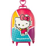 Mochila De Rodinhas Hello Kitty Escolar Infantil 3d Meninas