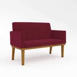 Namoradeira Base Reforçada Sofá Confortável ? Balaqui Decor Cor:marsala