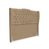 Cabeceira De Cama Box Queen 160 Cm Dubai Premium - Veludo Bege Escuro