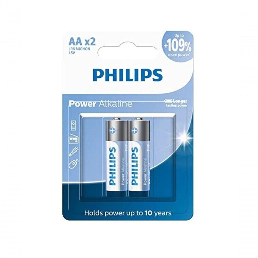 Pilha Alcalina Aa Cartela C/2 Unidades Philips