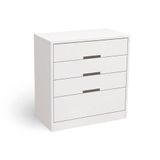 Cômoda De Quarto S824 C/ 4 Gavetas Polipropileno Branco - Kappesberg