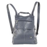 Mochila Feminina Anti Furto Notebok Em Couro Legitimo Azul