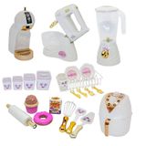 Kit Brinquedo Cozinha Princesa Doce Louça Air Fryer 24pç