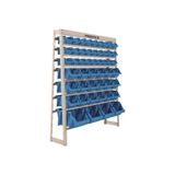 Estante Gaveteiro Com 49 Gavetas Mistas Azul E Bege Presto