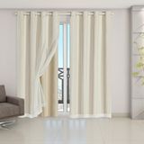 Cortina Blackout Voil 2,80x2,80 Corta Luz Sala Quarto Bege