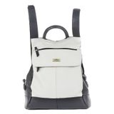 Mochila Feminina Anti Furto Notebook Em Couro Off Com Preto