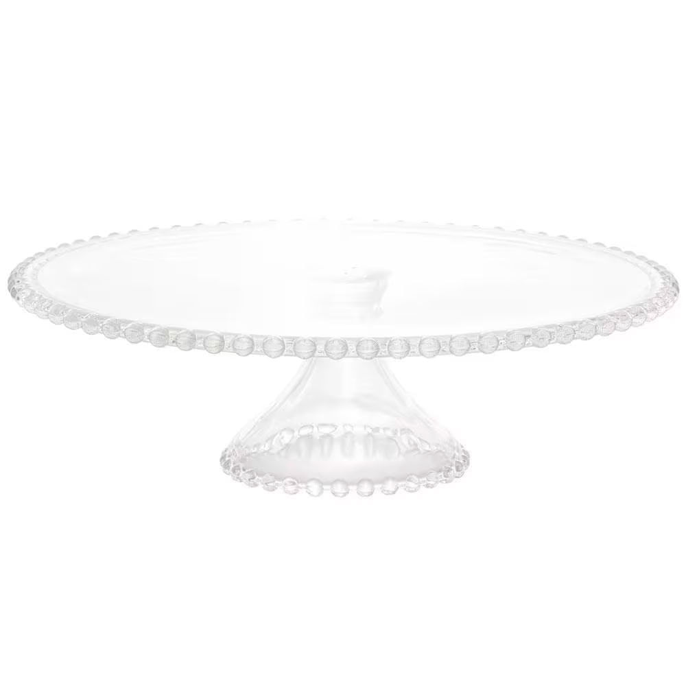 Prato Para Bolo Pearl Com Pedestal Em Cristal 31 Cm Wolff