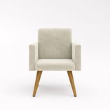 Poltrona Decorativa - Escritório - Recepção - Sala De Estar Bege