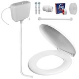 Assento Sanitário Almofadado +caixa Descarga Elevada 9l