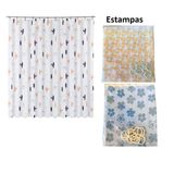Cortina Para Box Banheiro Plástico 1,80m X 1,38m Com Gancho