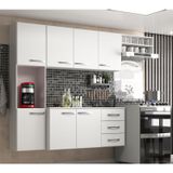 Cozinha Compacta Veneza 7 Portas 3 Gavetas Branco