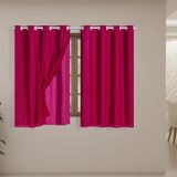 Cortina Blackout Voil 2,80x1,60 Corta Luz Sala Quarto Pink