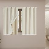 Cortina Blackout Voil 2,80x1,60 Corta Luz Sala Quarto Bege