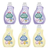 Kit Vida Macia: 3un Lava Roupas 1l + 3un Amaciante Camomila