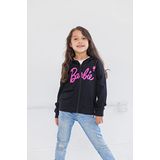 Barbie Little Girls Francês Terry Zip-up Hoodie Preto 7-8