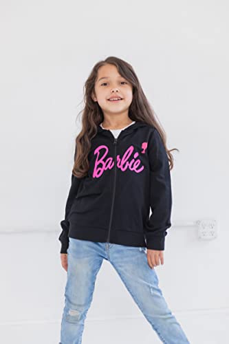 Barbie Little Girls Francês Terry Zip-up Hoodie Preto 7-8