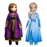 Kit Boneca Elsa E Anna Frozen Grande 55 Cm Disney