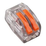 50 X Conector Elétrico Emenda Rápida Alavanca Borne 2 Fios