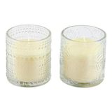 Kit 2 Velas Aromatizadas Decorativas Copo Vidro Perfumadas