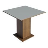 Mesa De Jantar Quadrada Tampo De Madeira Madesa 5363 - Rustic/cinza Rustic/cinza