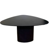 Mesa De Jantar Cone Orgânica 220x140cm Tampo Ébano Base Ébano Cor Preto