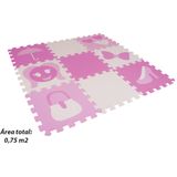 Tapete EVA Tatame Menina 9 Pecas Linha Decora